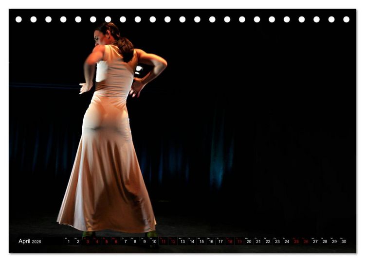 Produktbild: Flamenco. Spanischer Tanz (Tischkalender 2026 DIN A5 quer), CALVENDO Monatskalender