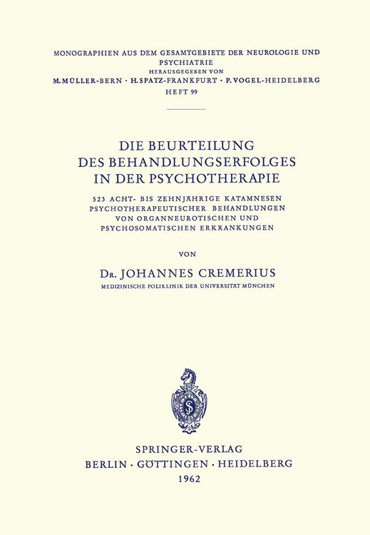 Produktbild: Die Beurteilung des Behandlungserfolges in der Psychotherapie