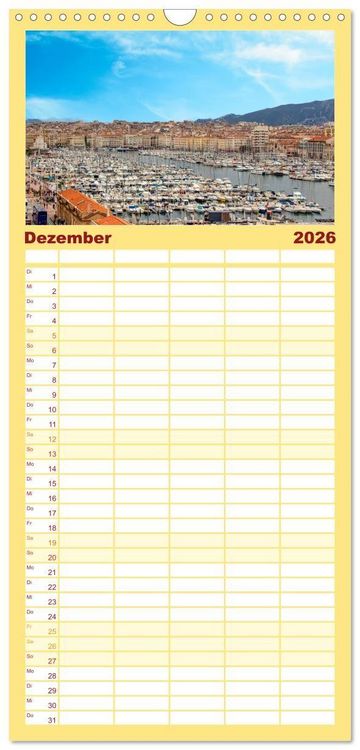 Produktbild: Familienplaner 2026 - Zauber der C&ocirc;te d'Azur mit 5 Spalten (Wandkalender, 21 x 45 cm) CALVENDO