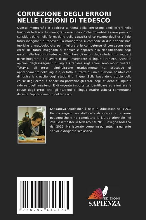 Produktbild: Correzione Degli Errori Nelle Lezioni Di Tedesco