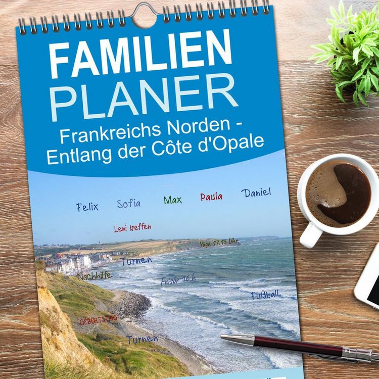 Produktbild: Familienplaner 2026 - Frankreichs Norden - Entlang der C&ocirc;te d'Opale mit 5 Spalten (Wandkalender, 21 x 45 cm) CALVENDO