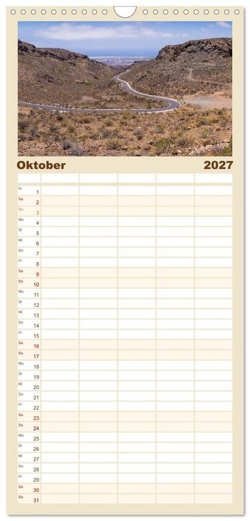 Produktbild: Familienplaner 2027 - Gran Canaria - Extrabreite Landschaften mit 5 Spalten (Wandkalender, 21 x 45 cm) CALVENDO