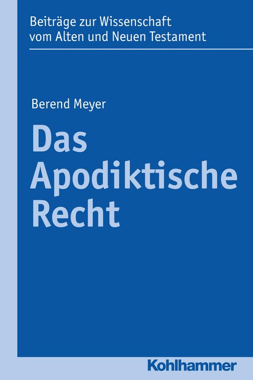 Produktbild: Das Apodiktische Recht