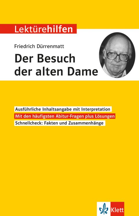 Produktbild: Klett Lekt&uuml;rehilfen Friedrich D&uuml;rrenmatt, Der Besuch der alten Dame
