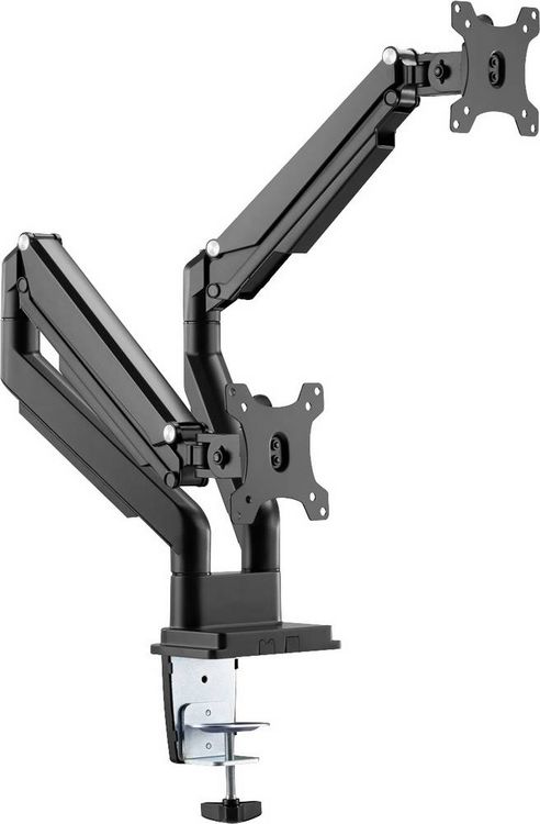 Produktbild: Digitus Monitor-Tischhalterung DA-90395 2 Display(s) 38,1 cm (15") - 81,3 cm (32") Schwarz Drehbar, H&ouml;henverstellbar, Neigbar, Rotierbar, Schwenkbar