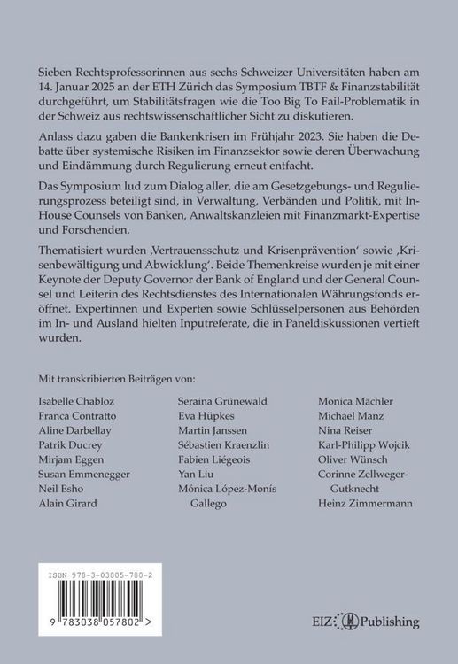 Produktbild: TBTF & Finanzstabilit&auml;t