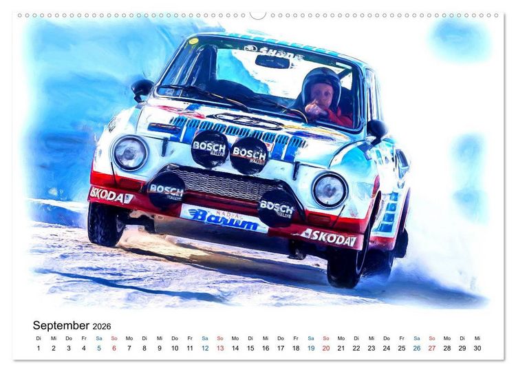 Produktbild: Tourenwagen von gestern (Wandkalender 2026 DIN A2 quer), CALVENDO Monatskalender