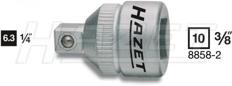 Produktbild: Reduzierst&uuml;ck 8858-2 Antriebs-4-KT.3/8 Zoll Abtriebs-4-KT.1/4 Zoll L.28mm HAZET