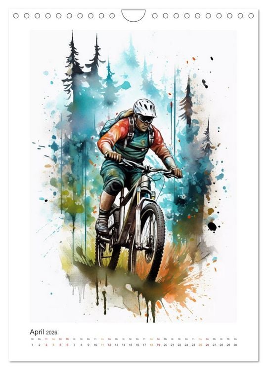 Produktbild: Mountainbike Rennen (Wandkalender 2026 DIN A4 hoch), CALVENDO Monatskalender