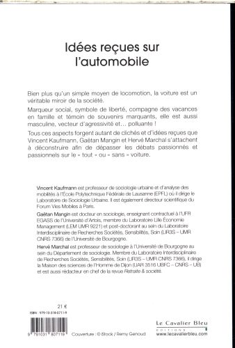 Produktbild: Id&eacute;es re&ccedil;ues sur l'automobile : individualit&eacute;, mobilit&eacute;, soci&eacute;t&eacute;