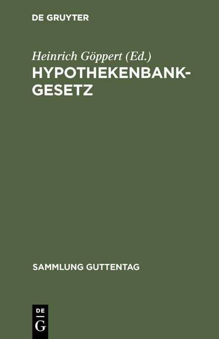 Produktbild: Hypothekenbankgesetz