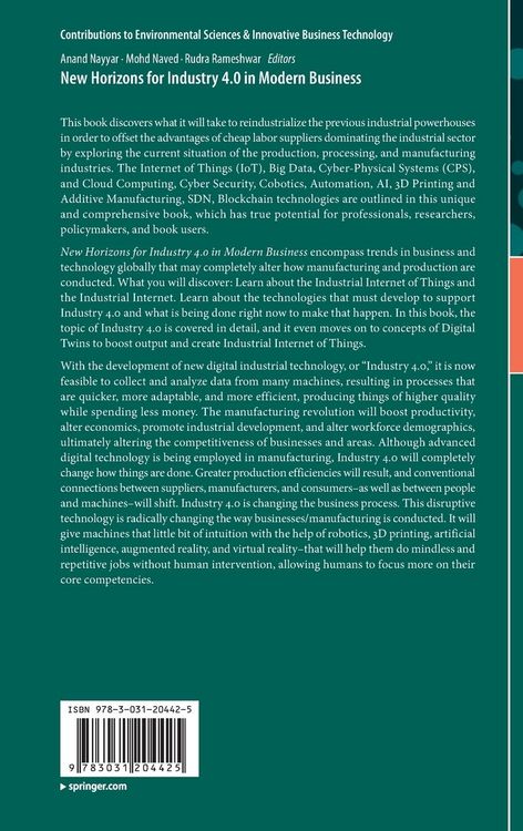 Produktbild: New Horizons for Industry 4.0 in Modern Business
