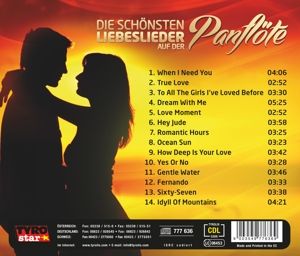 Produktbild: Die sch&ouml;nsten Liebeslieder auf der Panfl&ouml;te F.2
