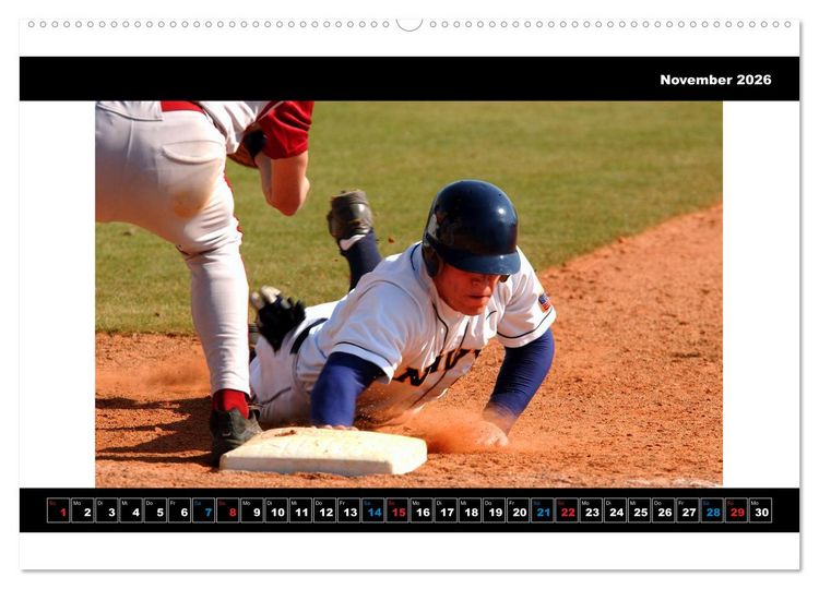 Produktbild: Kultsport Baseball (Wandkalender 2026 DIN A2 quer), CALVENDO Monatskalender