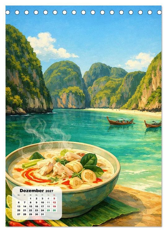 Produktbild: Thailand &ndash; Eine Schlemmerreise durchs Land des L&auml;chelns (Tischkalender 2027 DIN A5 hoch), CALVENDO Monatskalender