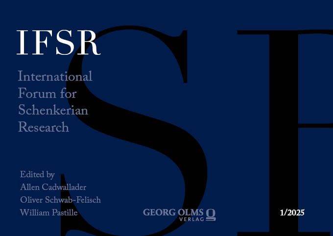 Produktbild: International Forum for Schenkerian Research | IFSR 01/2025