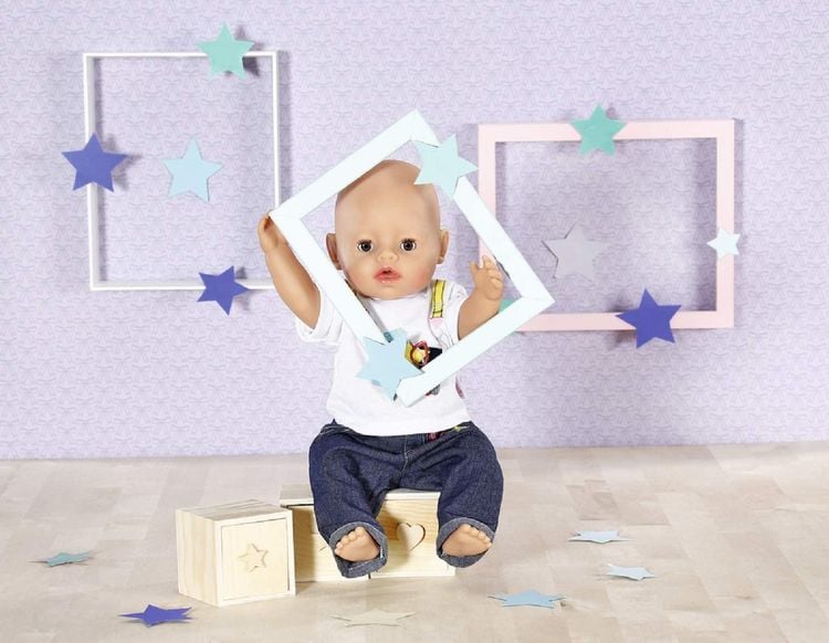 Produktbild: Dolly Moda Jeanshose+Shirt Sterne 43