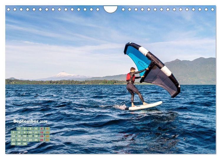 Produktbild: Wingfoilen - fliegen &uuml;ber das Wasser (Wandkalender 2026 DIN A4 quer), CALVENDO Monatskalender