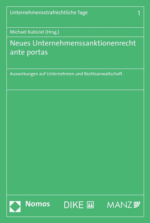 Produktbild: Neues Unternehmenssanktionenrecht ante portas