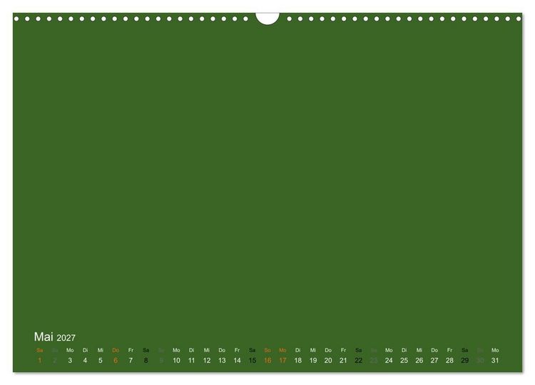 Produktbild: Bastelkalender - dunkel Gr&uuml;n (Wandkalender 2027 DIN A3 quer), CALVENDO Monatskalender