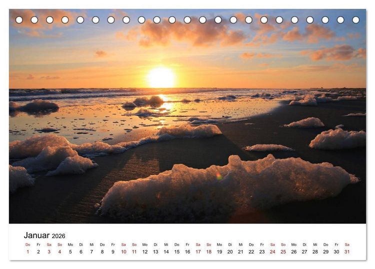 Produktbild: Insel Amrum - Ein Juwel unterm norddeutschen Himmel (Tischkalender 2026 DIN A5 quer), CALVENDO Monatskalender
