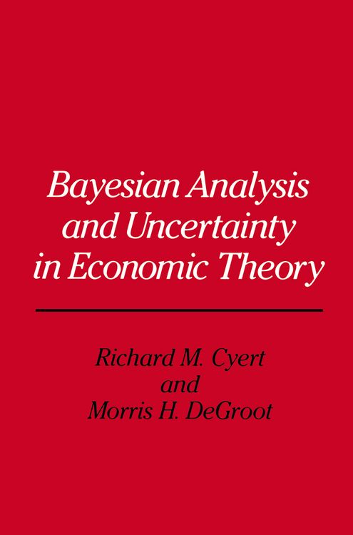 Produktbild: Bayesian Analysis and Uncertainty in Economic Theory