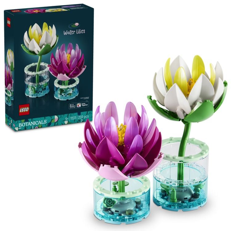 Produktbild: LEGO Botanicals 11511 Seerosen, Kinderzimmer Deko zum Bauen