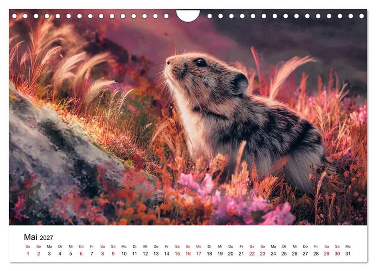 Produktbild: Lemminge - Kleine Helden der Tundra (Wandkalender 2027 DIN A4 quer), CALVENDO Monatskalender