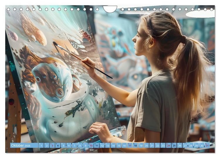 Produktbild: Erlebe mit mir die bunte Welt der Kreativit&auml;t (Wandkalender 2026 DIN A4 quer), CALVENDO Monatskalender