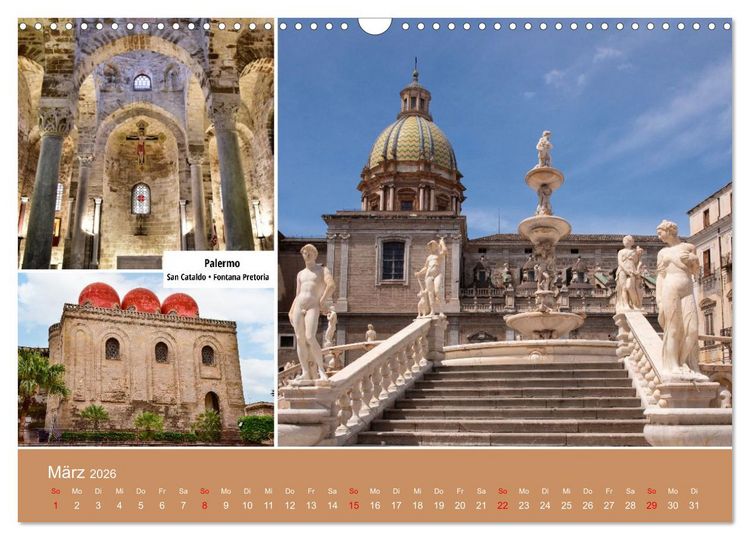 Produktbild: Palermo und der Westen von Sizilien (Wandkalender 2026 DIN A3 quer), CALVENDO Monatskalender