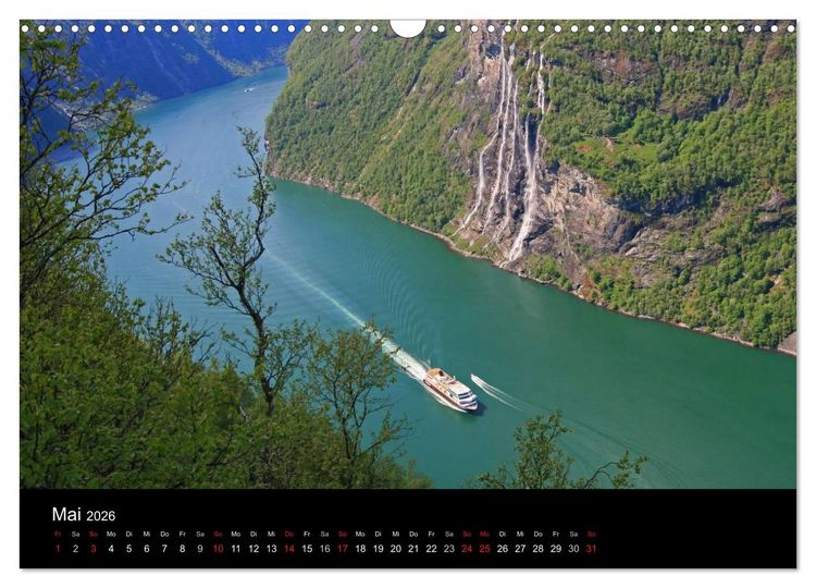 Produktbild: Hurtigruten - Entlang der norwegischen K&uuml;ste (Wandkalender 2026 DIN A3 quer), CALVENDO Monatskalender