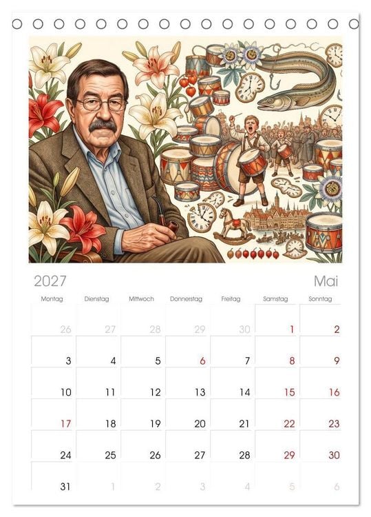 Produktbild: Tischplaner 2027 - Literarische Stimmen ihrer Zeit (A5 Tischkalender zum Aufstellen) CALVENDO