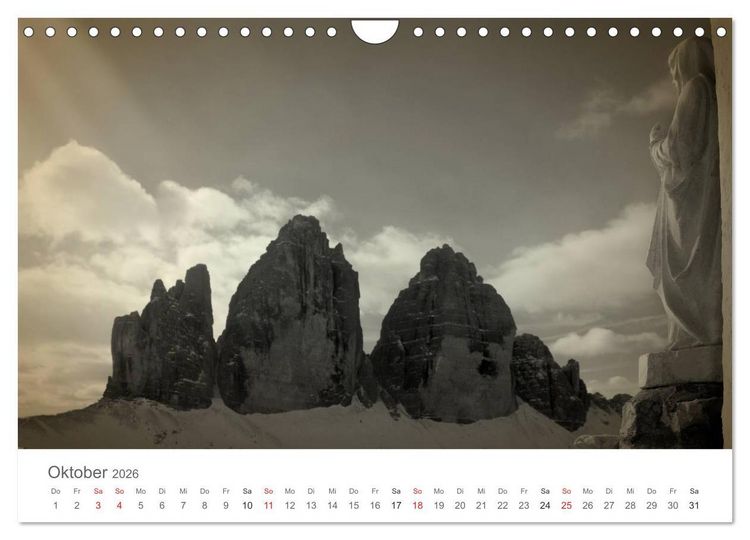 Produktbild: Drei Zinnen - S&uuml;dtirols Wahrzeichen (Wandkalender 2026 DIN A4 quer), CALVENDO Monatskalender