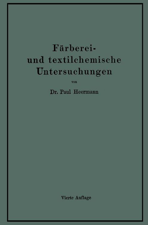 Produktbild: F&auml;rberei- und textilchemische Untersuchungen