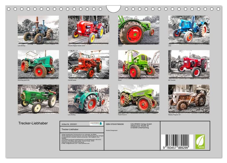 Produktbild: Trecker-Liebhaber (Wandkalender 2026 DIN A4 quer), CALVENDO Monatskalender