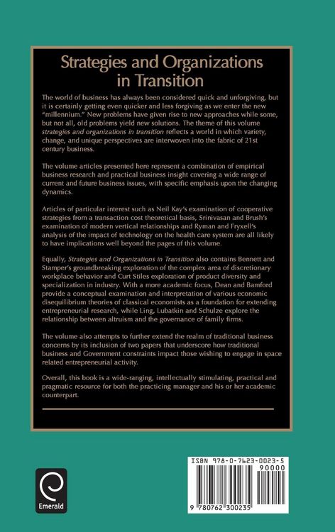 Produktbild: Strategies and Organizations in Transition