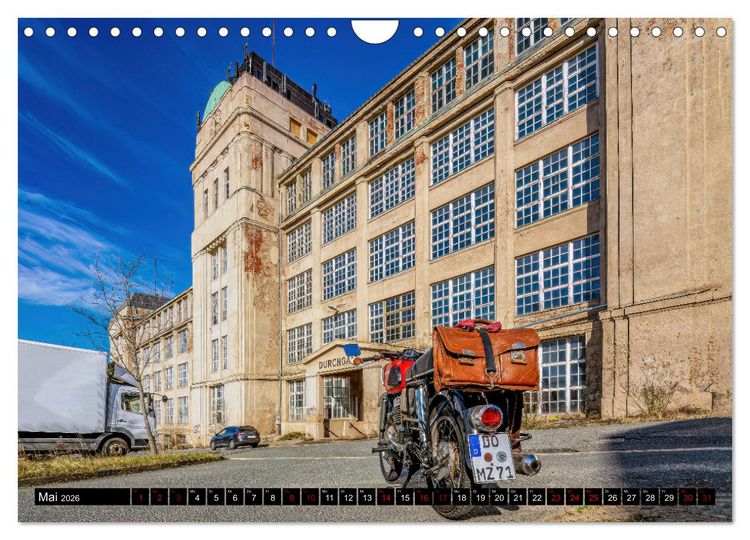 Produktbild: Meine MZ ES 250/2 unterwegs in Chemnitz (Wandkalender 2026 DIN A4 quer), CALVENDO Monatskalender