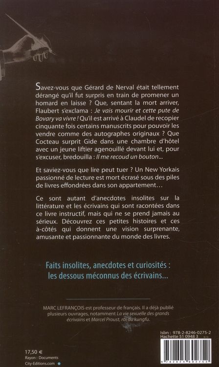 Produktbild: Histoires Insolites Des Livres Et Ecriv