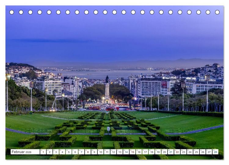 Produktbild: Eine Stadt voller Charme - Lissabon (Tischkalender 2026 DIN A5 quer), CALVENDO Monatskalender
