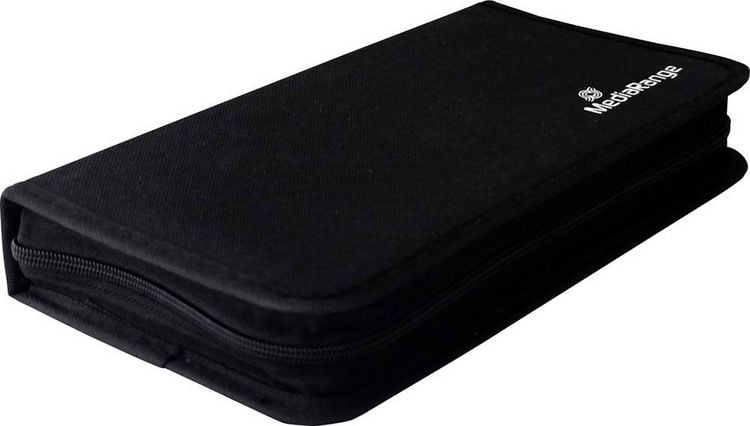 Produktbild: MediaRange CD Tasche 48 CDs/DVDs/Blu-rays Nylon Schwarz 1 St. (B x H x T) 28.9 x 4.9 x 16.1 mm BOX51