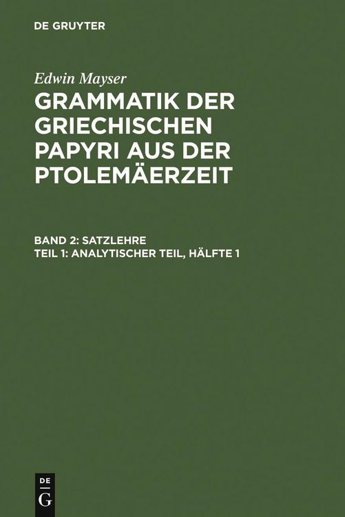 Produktbild: Analytischer Teil, H&auml;lfte 1