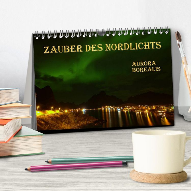 Produktbild: Zauber des Nordlichts - Aurora borealis (Tischkalender 2026 DIN A5 quer), CALVENDO Monatskalender
