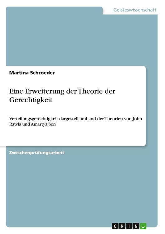 Produktbild: Eine Erweiterung der Theorie der Gerechtigkeit