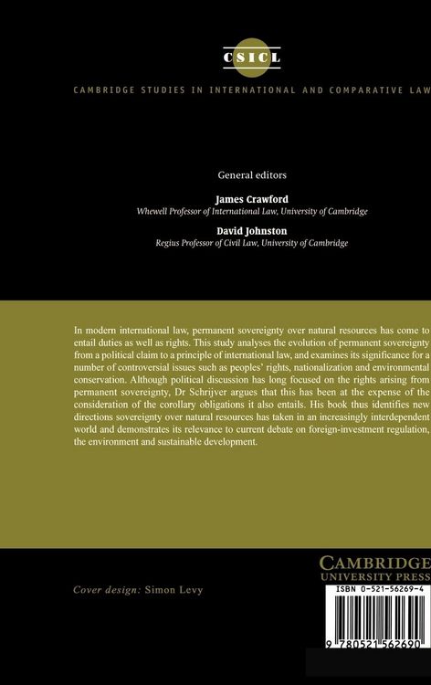 Produktbild: Sovereignty Over Natural Resources