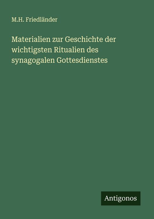 Produktbild: Materialien zur Geschichte der wichtigsten Ritualien des synagogalen Gottesdienstes