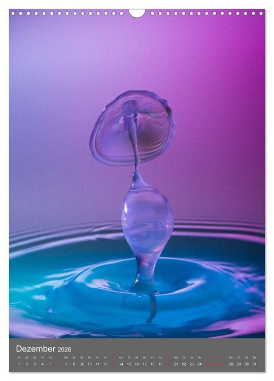Produktbild: Liquid Art, Highspeed Tropfenfotografie (Wandkalender 2026 DIN A3 hoch), CALVENDO Monatskalender
