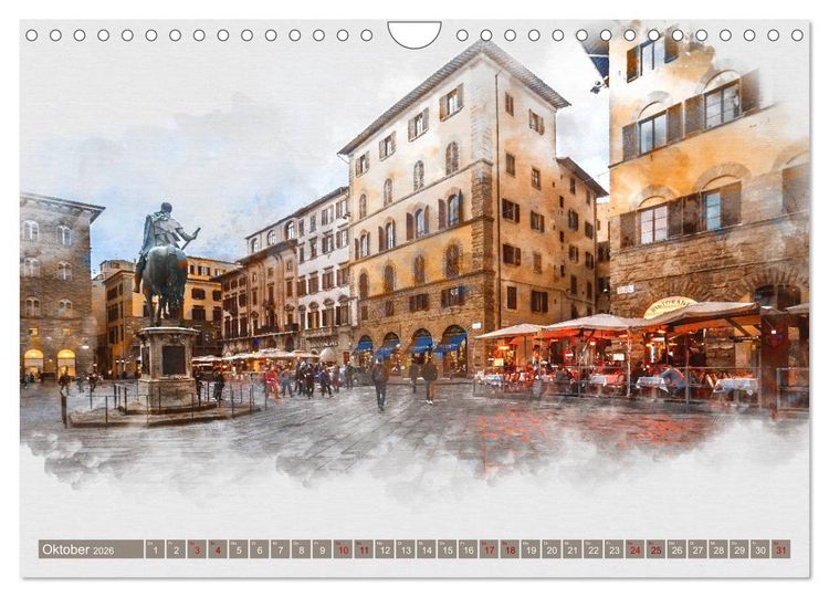 Produktbild: Florenz Hauptstadt der Toskana (Wandkalender 2026 DIN A4 quer), CALVENDO Monatskalender