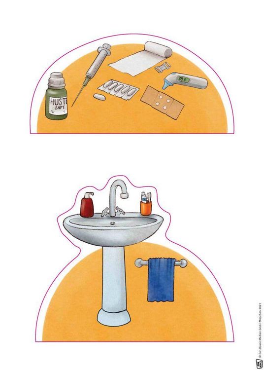 Produktbild: Emma und Paul wollen gesund bleiben. Erz&auml;hlschienen-Figurenset