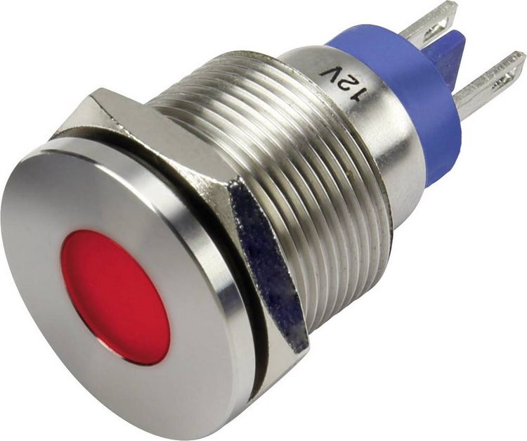 Produktbild: TRU Components GQ19F-D/J/R/12V/S LED-Signalleuchte Rot 12 V/DC