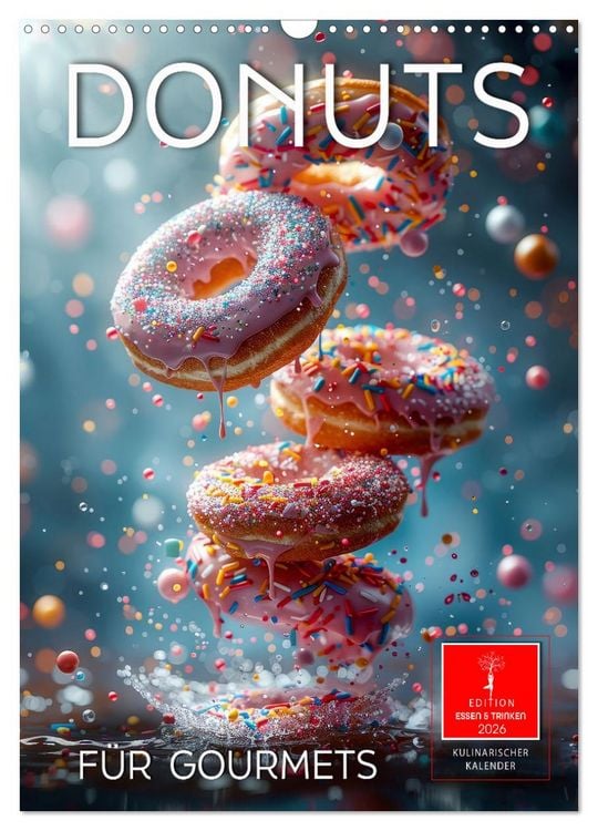 Produktbild: Donuts f&uuml;r Gourmets (Wandkalender 2026 DIN A3 hoch), CALVENDO Monatskalender